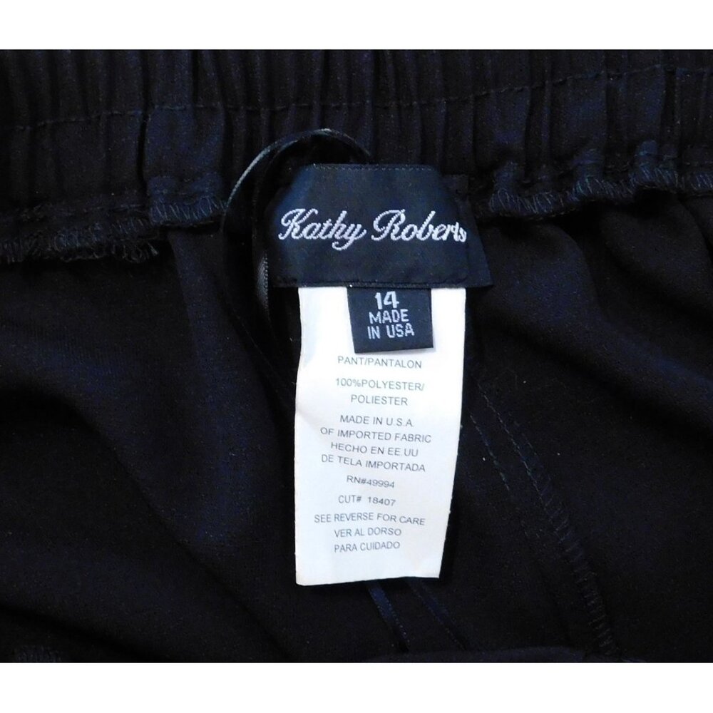 Kathy Roberts 2-Piece Set Women’s 14 Black White Jacket Pants Polyester - Picture 16 of 16